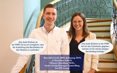 Wir treffen eine Ehemalige und einen Studenten im Job