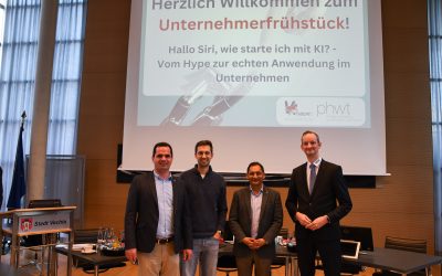 Unternehmerfrühstück zu Künstlicher Intelligenz: Mittelstand interessiert sich für konkrete Einsatzchancen von KI