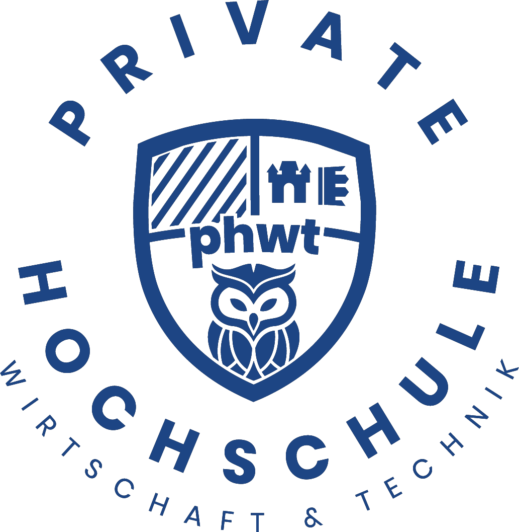 PHWT-Wappen, blau auf weiß